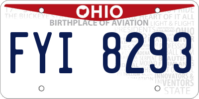 OH license plate FYI8293
