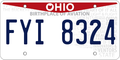 OH license plate FYI8324