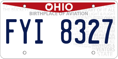 OH license plate FYI8327