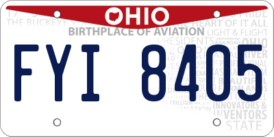 OH license plate FYI8405