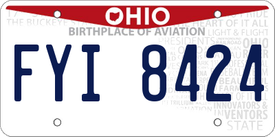 OH license plate FYI8424
