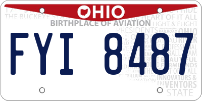 OH license plate FYI8487