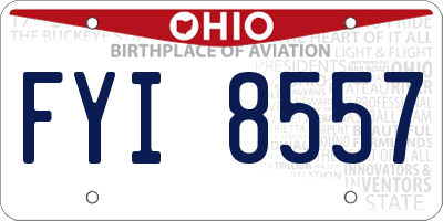 OH license plate FYI8557