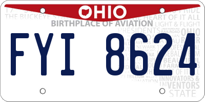 OH license plate FYI8624