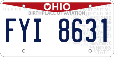 OH license plate FYI8631