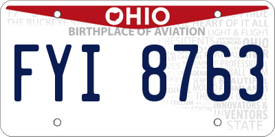 OH license plate FYI8763