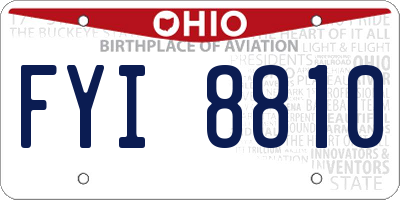 OH license plate FYI8810