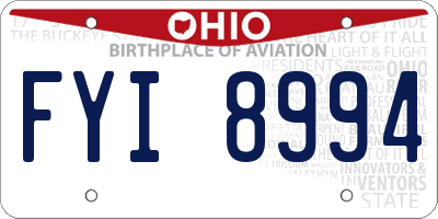 OH license plate FYI8994
