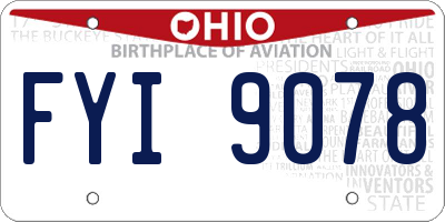 OH license plate FYI9078