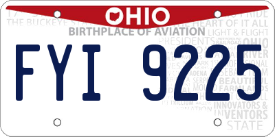 OH license plate FYI9225