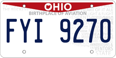 OH license plate FYI9270