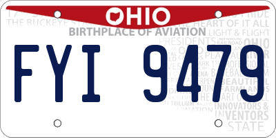 OH license plate FYI9479