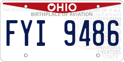 OH license plate FYI9486