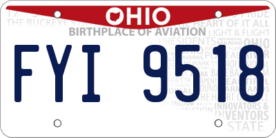 OH license plate FYI9518