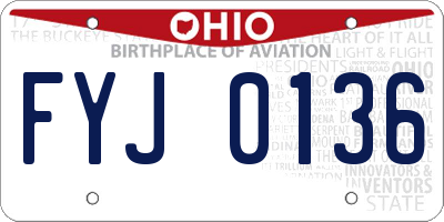 OH license plate FYJ0136