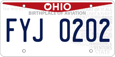 OH license plate FYJ0202