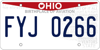 OH license plate FYJ0266