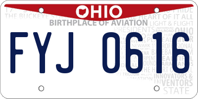 OH license plate FYJ0616