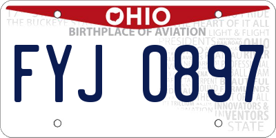 OH license plate FYJ0897