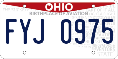OH license plate FYJ0975