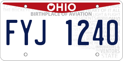 OH license plate FYJ1240