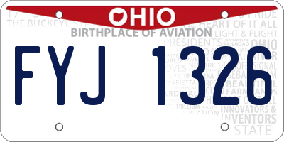 OH license plate FYJ1326