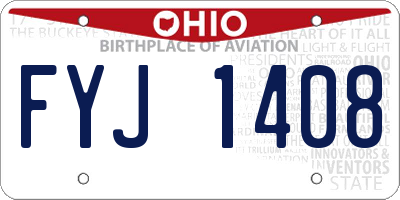 OH license plate FYJ1408