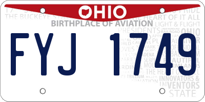 OH license plate FYJ1749