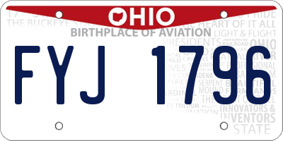 OH license plate FYJ1796