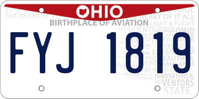 OH license plate FYJ1819