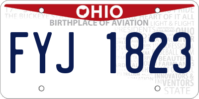 OH license plate FYJ1823