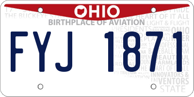OH license plate FYJ1871