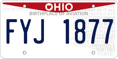 OH license plate FYJ1877
