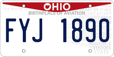 OH license plate FYJ1890