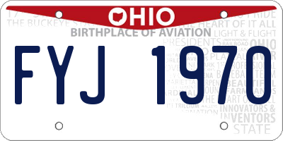 OH license plate FYJ1970