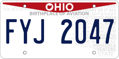 OH license plate FYJ2047