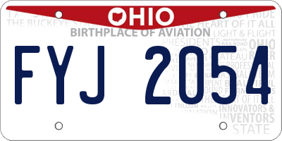 OH license plate FYJ2054