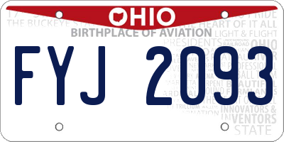 OH license plate FYJ2093