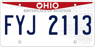 OH license plate FYJ2113