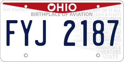 OH license plate FYJ2187