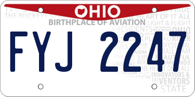 OH license plate FYJ2247