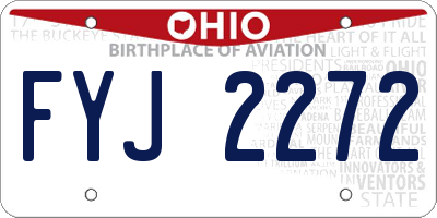 OH license plate FYJ2272