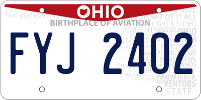 OH license plate FYJ2402