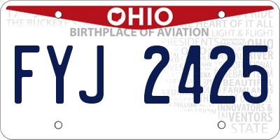 OH license plate FYJ2425
