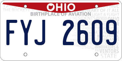 OH license plate FYJ2609