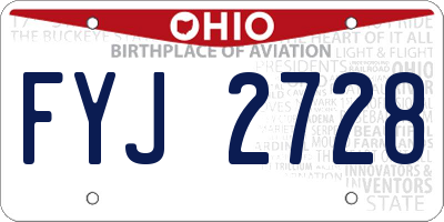 OH license plate FYJ2728