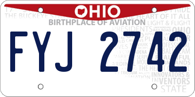 OH license plate FYJ2742
