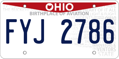 OH license plate FYJ2786