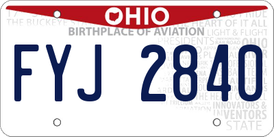 OH license plate FYJ2840