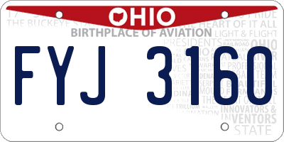 OH license plate FYJ3160